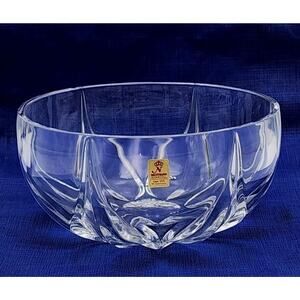 Nachtmann Krokus 8.5" Clear Crystal Bowl 24% Lead Germany in original Box